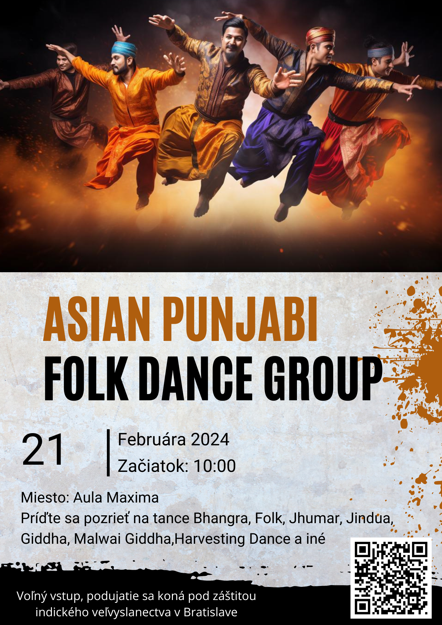 letak Asian Punjabi Folk Dance Group QR kod