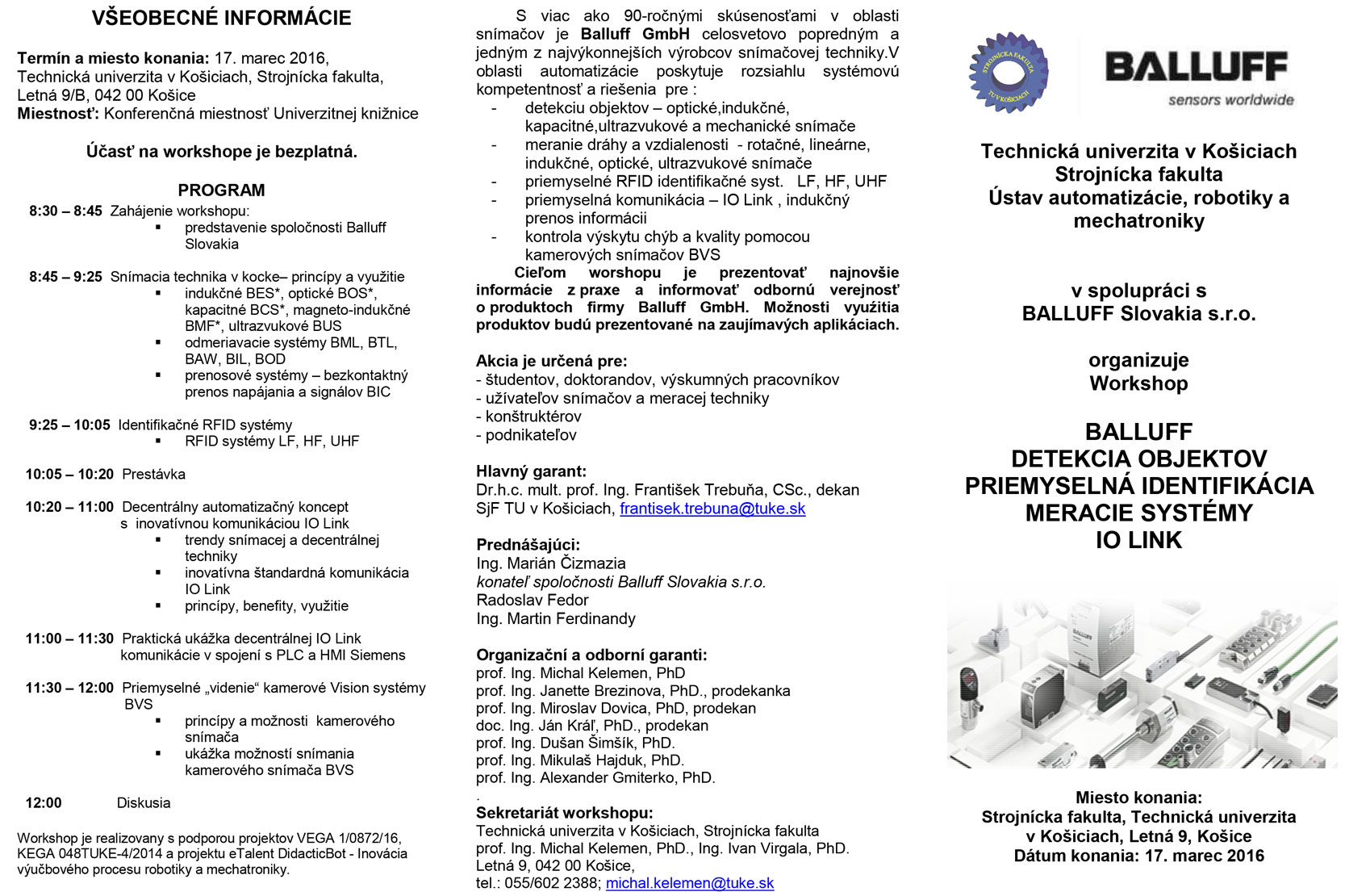 workshop Balluff 2016